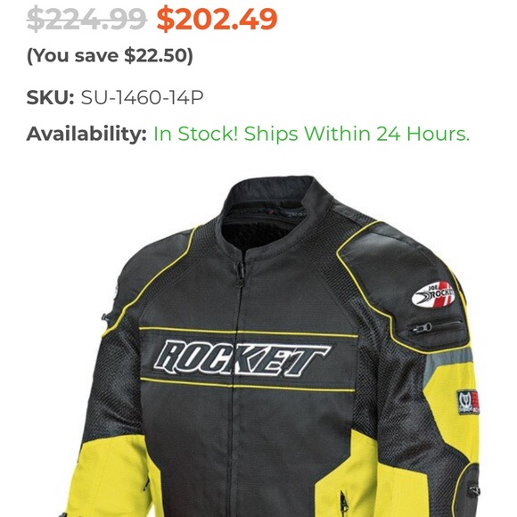 Joe Rocket “Resistor” mesh jacket (medium) - Picture 5 of 5